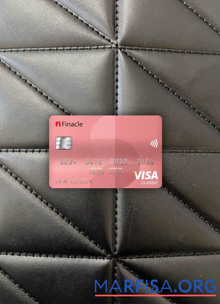 Downloadable India Finacle bank visa classic card photolook front sample